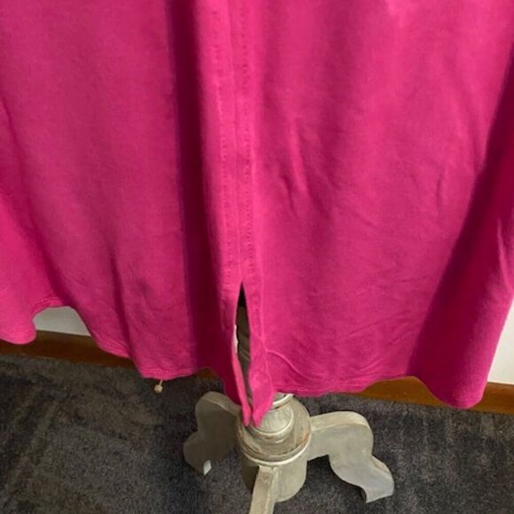 Grace Elements Pink Lace front peep hole back top, size XXL - Picture 2 of 4